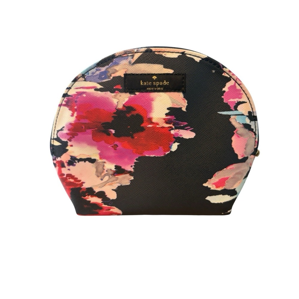 Kate Spade New York Sylvia Floral Bouquet Medium Dome Cosmetic Bag Travel Zip